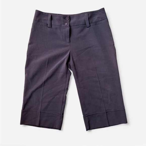 Byer California Pants - Women's Classic Tailored Chocolate Brown Capri Y2K Shorts